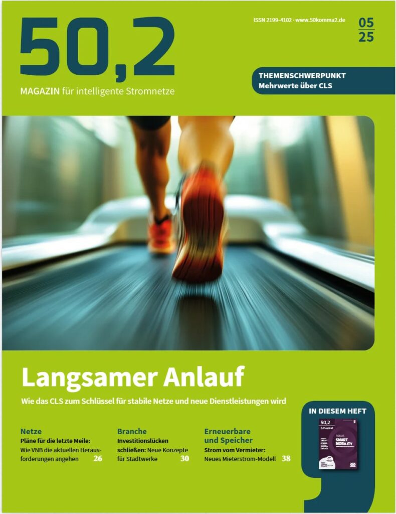 Cover des Magazins 50 2 mit Fokus auf intelligente Stromnetze